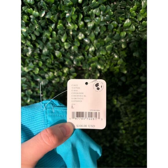 Free People Movement Mesmerize Me Cargo Pant sz Large Poolside Blue NWT - Picture 6 of 7